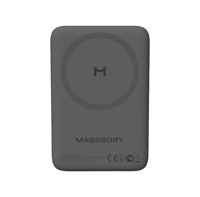 Беспроводной внешний аккумулятор Magssory Core 10K, с магнитами, совместимый с MagSafe, Midnight, Миднайт
