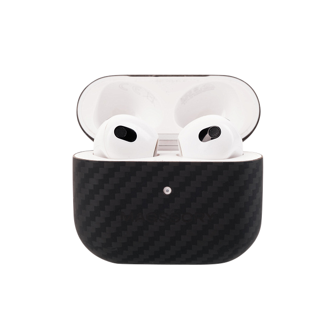 Чехол Magssory для AirPods 3, кевлар (арамид), черный, Черный
