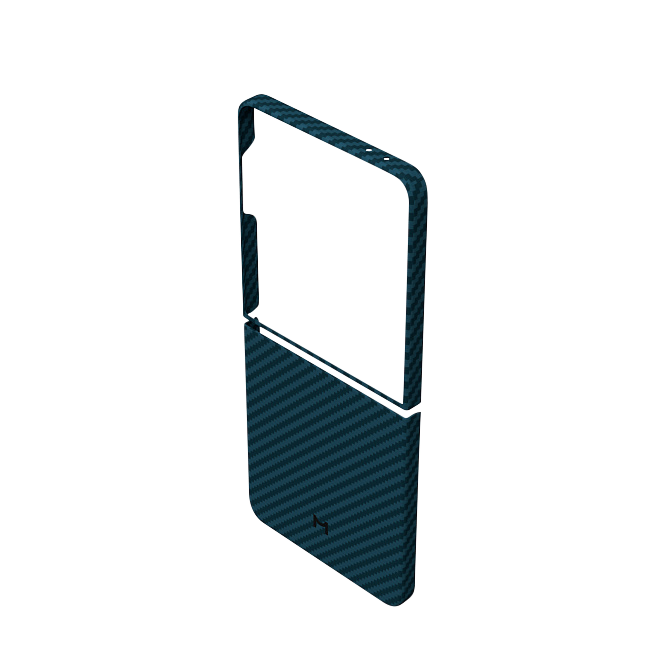 Чехол Magssory для Samsung Galaxy Z Flip7, кевлар (арамид), с магнитами, Синий