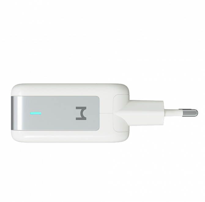 Cетевое зарядное устройство Magssory Pulse 100W GaN, с функцией быстрой зарядки, Белый