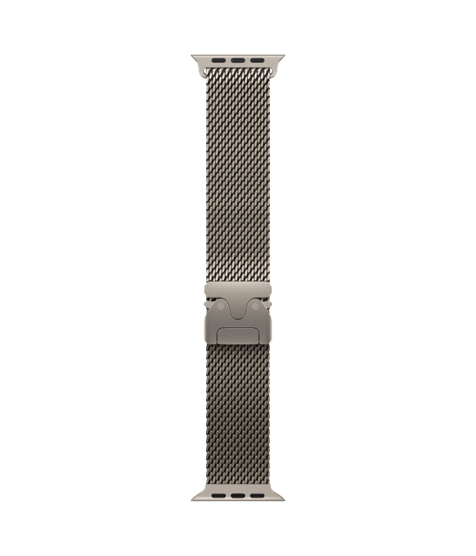 Часы Apple Watch Ultra 3, 49 мм, титан светлого цвета, миланский сетчатый браслет (2025)