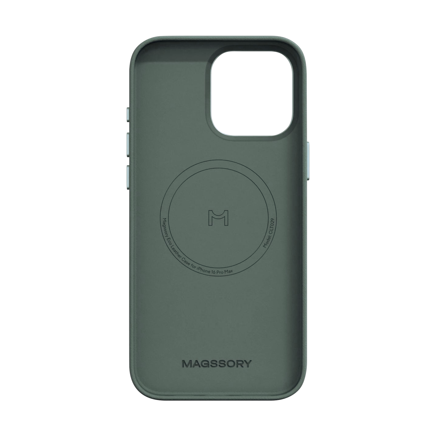 Чехол Magssory Eco Leather Case для iPhone 16 Pro, экокожа, с магнитами, совместимые с MagSafe, Хаки