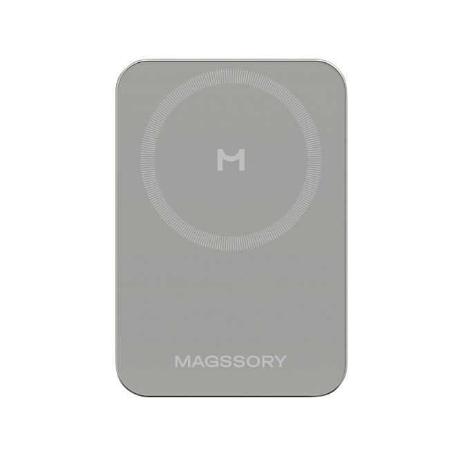 Беспроводной внешний аккумулятор Magssory Pride 5000mAh Magnetic Power Bank, Титан