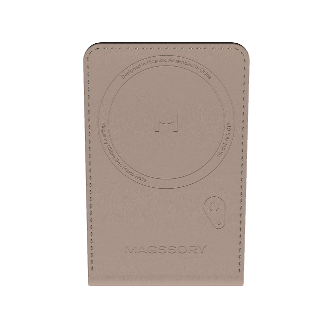 Кошелек-кардхолдер с функцией фото Magssory Ultima Geo Photo Wallet, с поддержкой Find My, latte, Латте