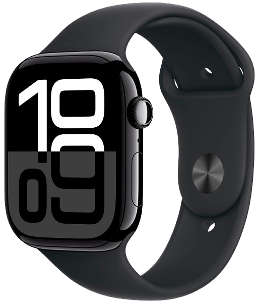 Apple Watch S10 46mm, Jet Black, Sport Band