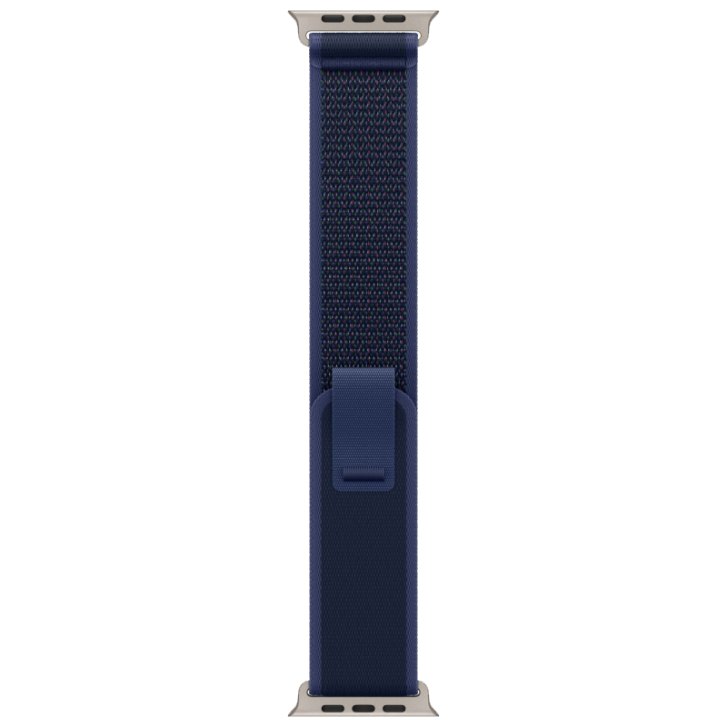 Часы Apple Watch Ultra 2, 49 мм, титан светлого цвета, ремешок Trail синего цвета (2024)