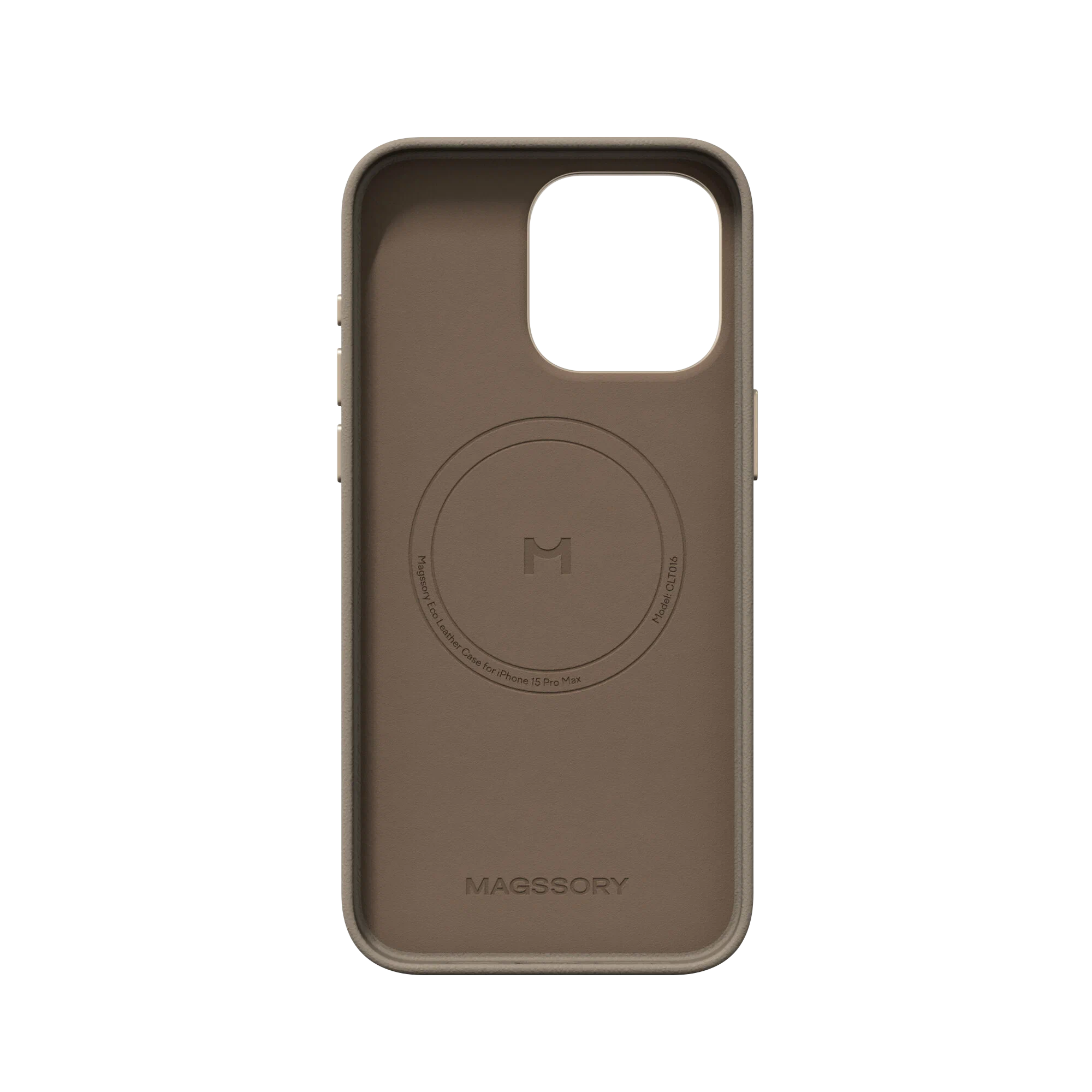 Чехол Magssory Eco Leather Case для iPhone 15 Pro Max, экокожа, с магнитами, совместимые с MagSafe, Латте