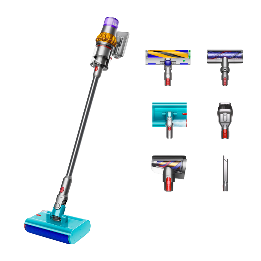 Беспроводной вертикальный пылесос Dyson V15s Detect Submarine (SV47) (Yellow/Nickel) (2023)