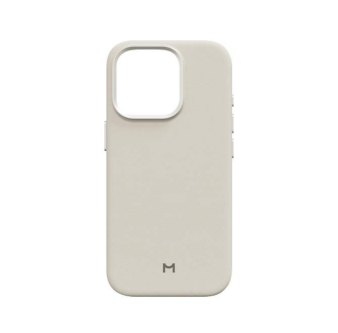 Чехол Magssory Eco Leather Case для iPhone 16 Pro, экокожа, с магнитами, совместимые с MagSafe, Айвори
