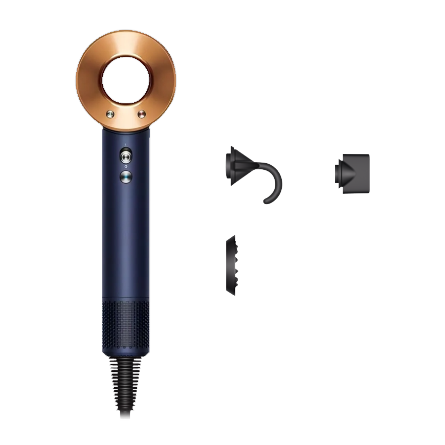 Фен Dyson HD07 | HD08 Supersonic Straight+Wavy (Prussian Blue/Rich Copper) (2025)