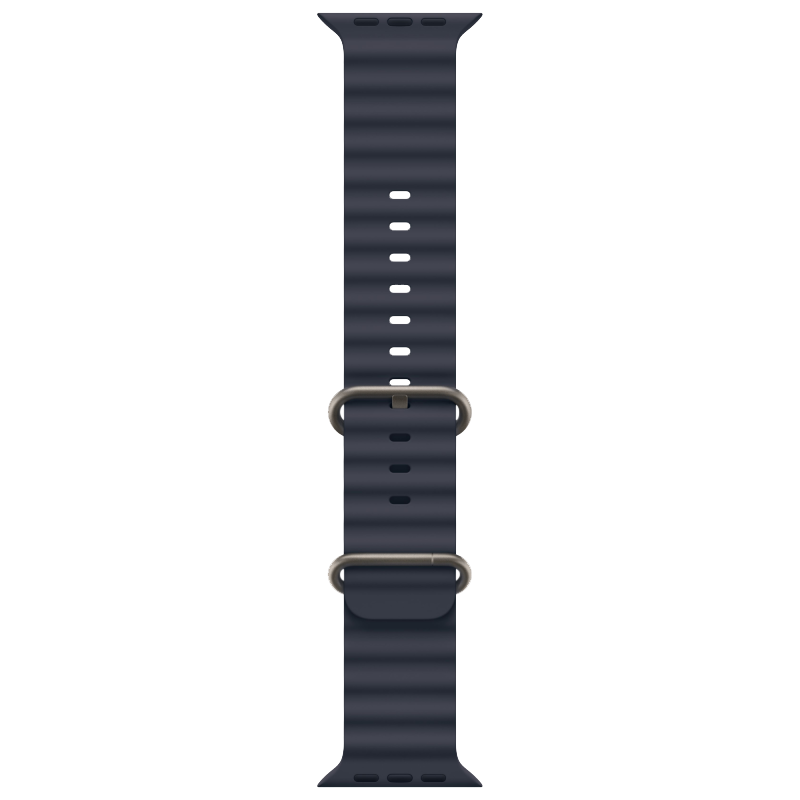 Часы Apple Watch Ultra 2, 49 мм, титан светлого цвета, ремешок Ocean синего цвета (2023)