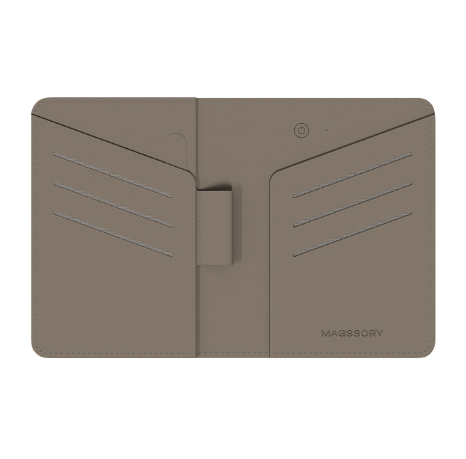 Обложка для паспорта Magssory Ultima Geo Passport Cover, с поддержкой Find My, Латте