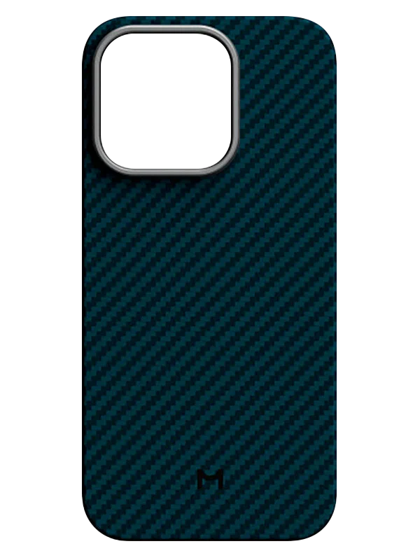 Чехол Magssory для iPhone 15 Pro Max, кевлар (арамид), с магнитами, совместимый с MagSafe, синий, Синий