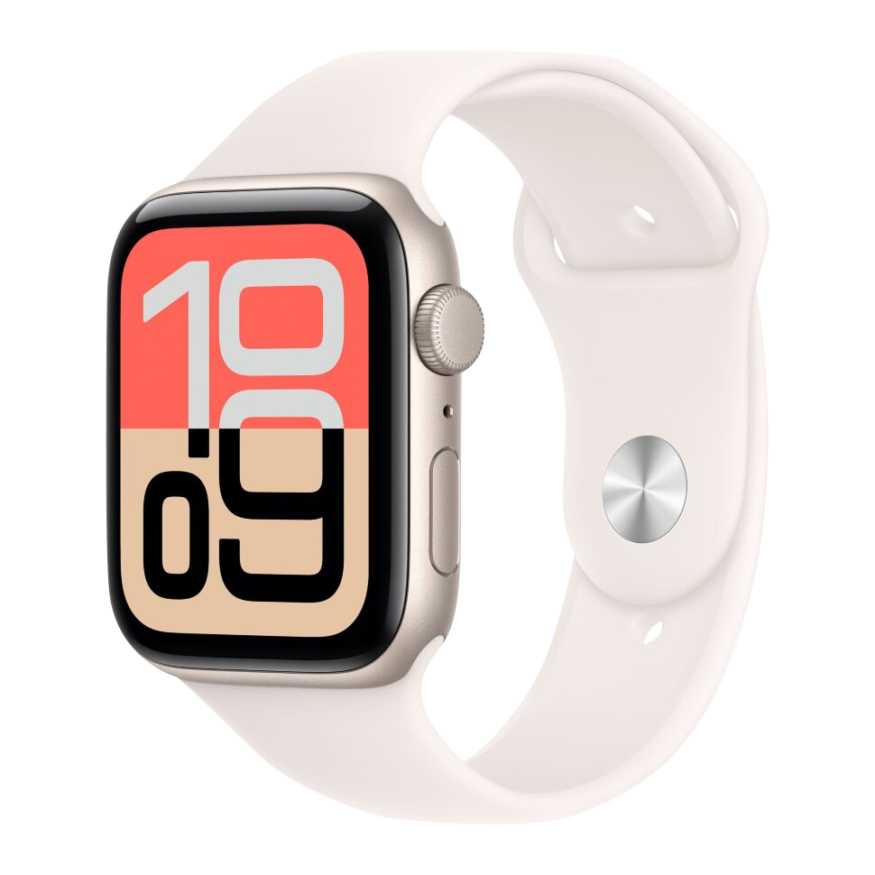 Часы Apple Watch SE 3, 40 мм, алюминий цвета «сияющая звезда», ремешок Sport Band цвета «сияющая звезда» (2025)