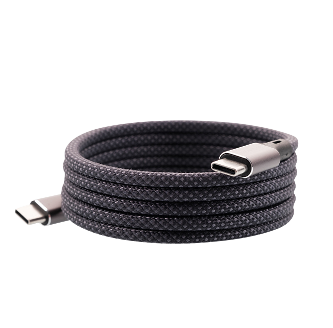 Магнитный кабель Magssory 60W USB-C, 1,2м, темно-серый, Темно-серый