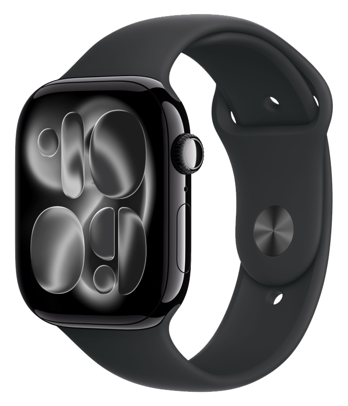 Apple Watch S11 42mm, Jet Black, Aluminium Case, Sport Band, M/L