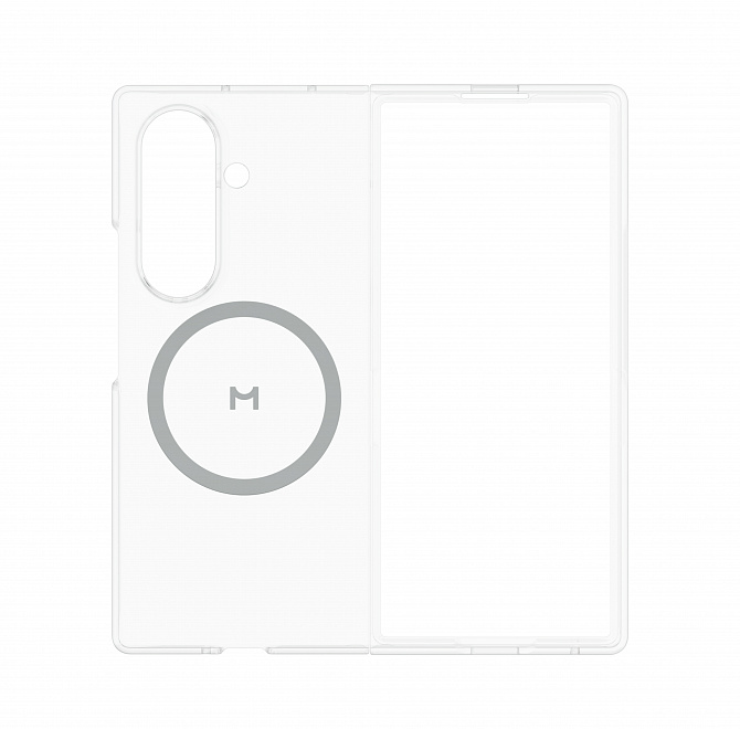 Чехол Magssory для Samsung Galaxy Z Fold7, поликарбонат, с магнитами, Прозрачный