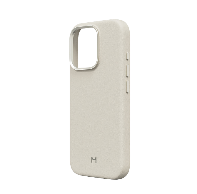 Чехол Magssory Eco Leather Case для iPhone 16 Pro, экокожа, с магнитами, совместимые с MagSafe, Айвори