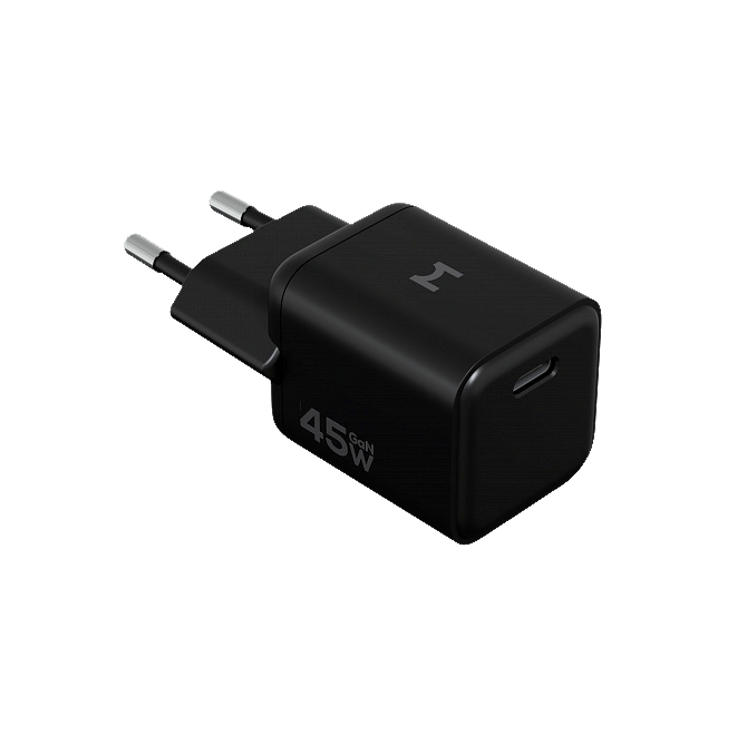 Компактное сетевое зарядное устройство Magssory Nano 45W GaN, с функцией быстрой зарядки, Черный
