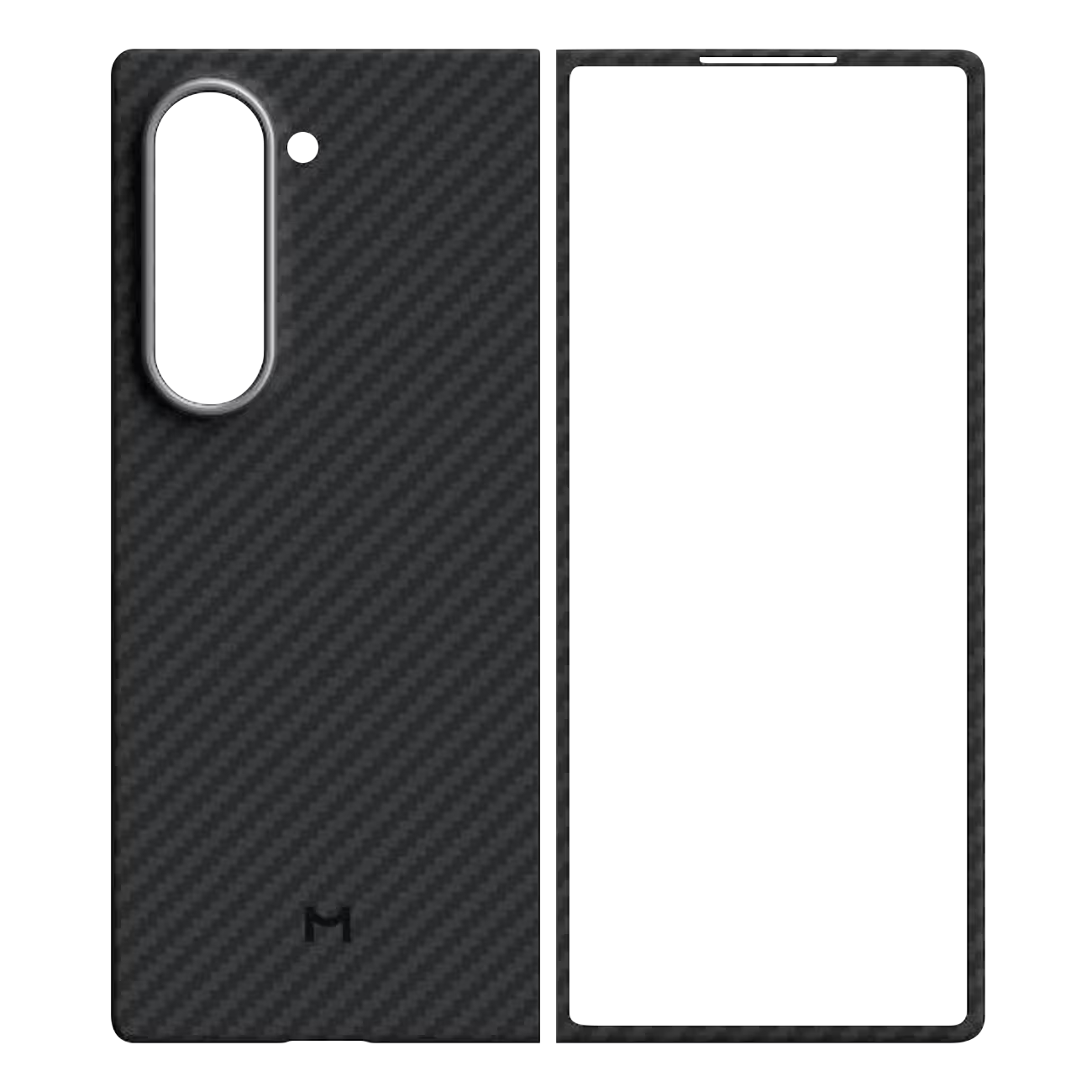 Чехол для Samsung Galaxy z fold 6, кевлар (арамид), с магнитами, Черный
