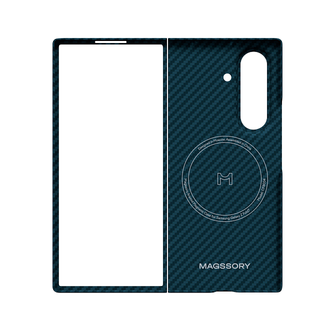 Чехол Magssory Aramid Case  для Samsung Galaxy Z Fold7,  кевлар (арамид), с магнитами, Синий