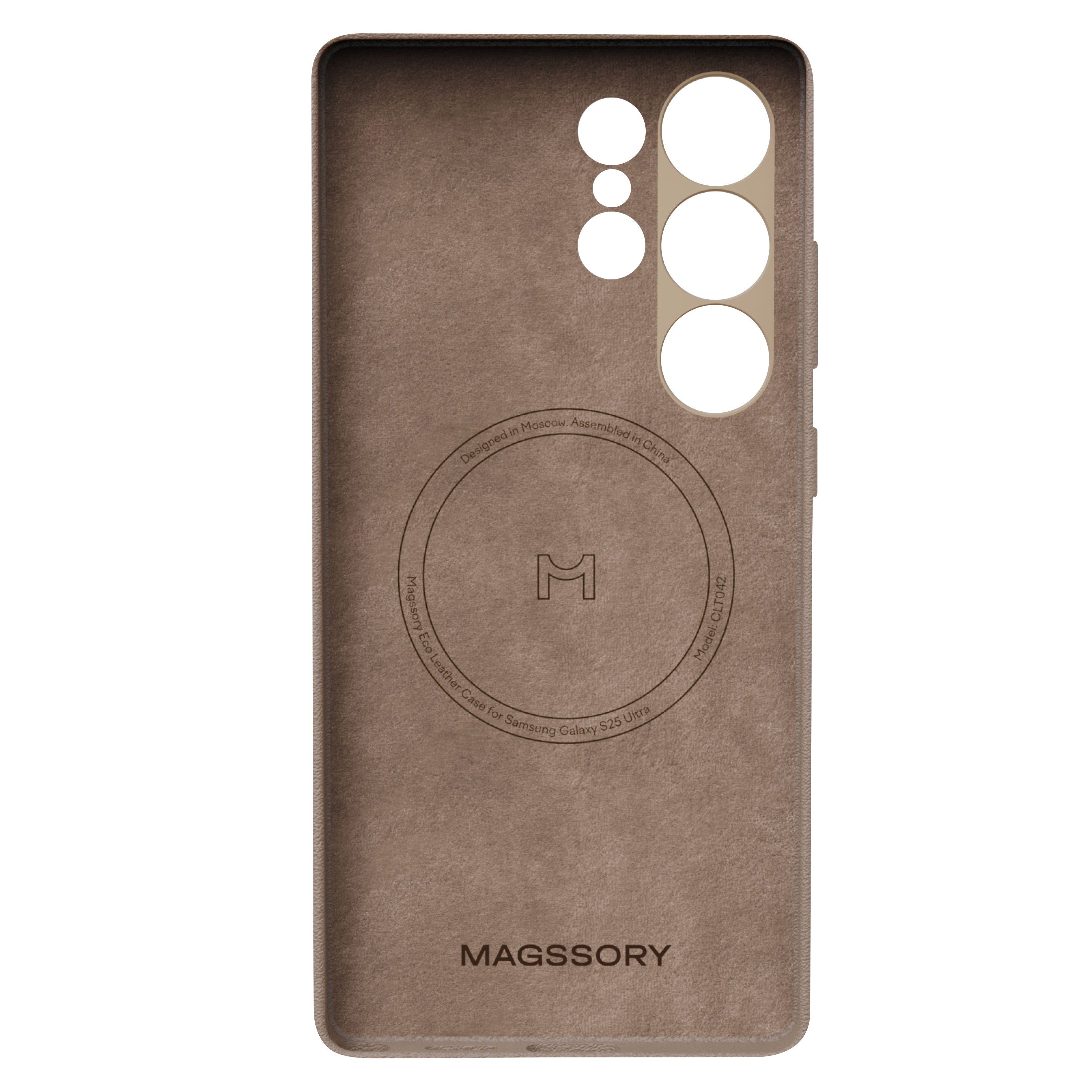 Чехол Magssory Eco Leather Case for Samsung Galaxy S25 Ultra, экокожа, с магнитами, совместимые с MagSafe, Латте