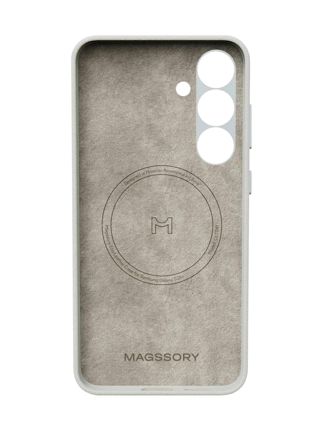 Чехол Magssory Eco Leather Case for Samsung Galaxy S25+, экокожа, с магнитами, совместимые с MagSafe, Айвори