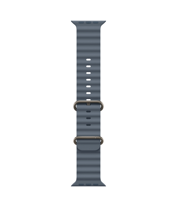 Часы Apple Watch Ultra 3, 49 мм, титан светлого цвета, ремешок Ocean цвета «якорный синий» (2025)