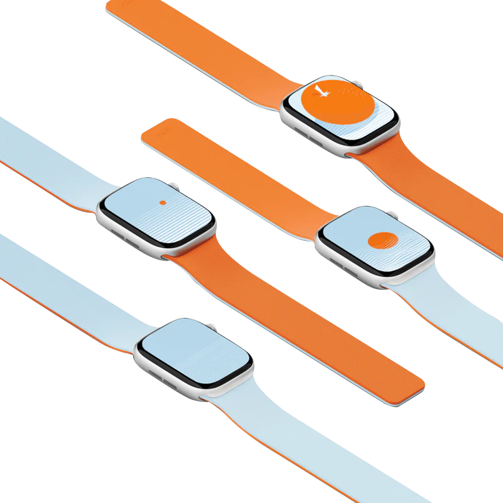 Ремешок MOFT Snap Watch Band Duo для Apple Watch оранжевый+голубой 40/41/42 мм