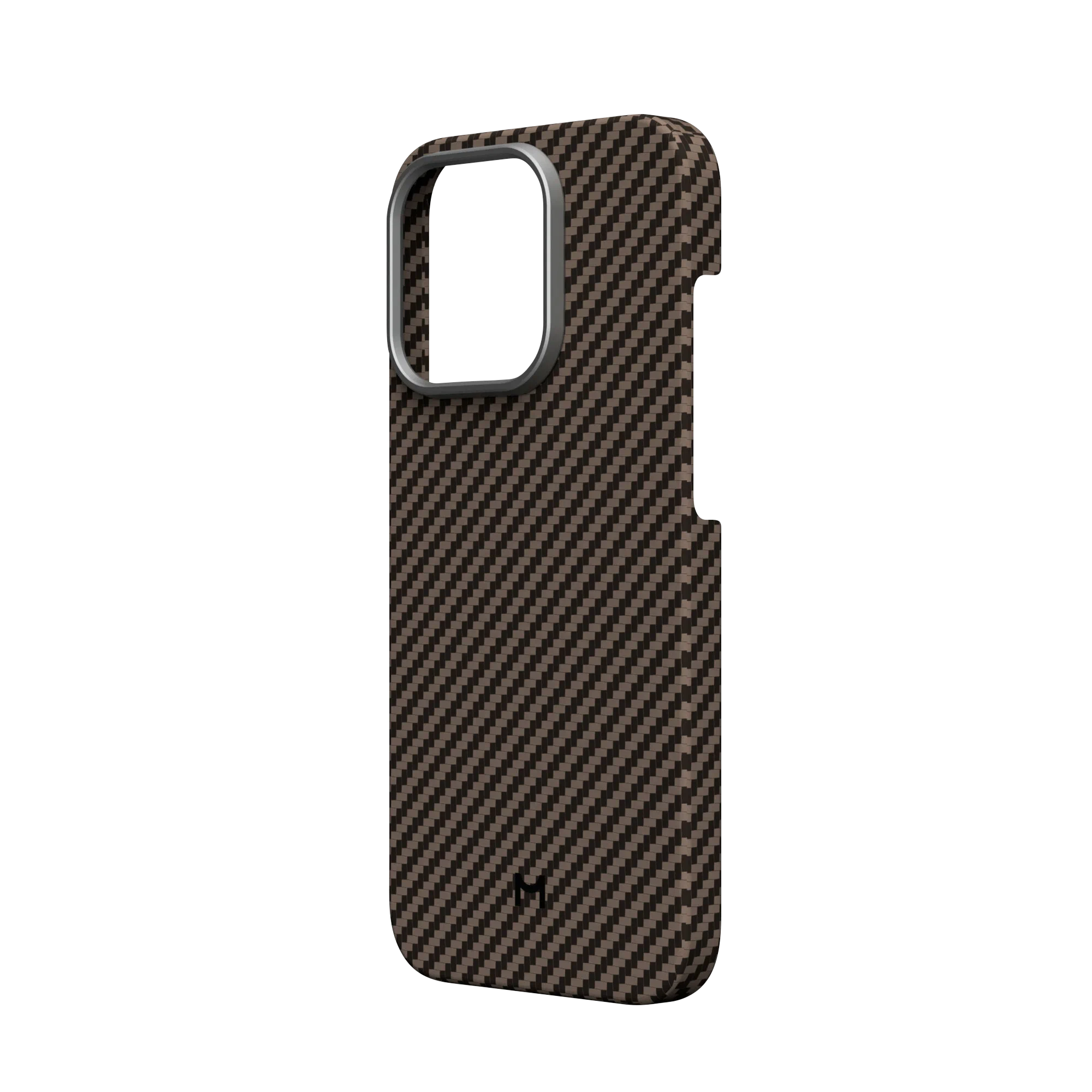 Чехол Magssory для iPhone 15 Pro, кевлар (арамид), с магнитами, совместимый с MagSafe, шоколад, Шоколад