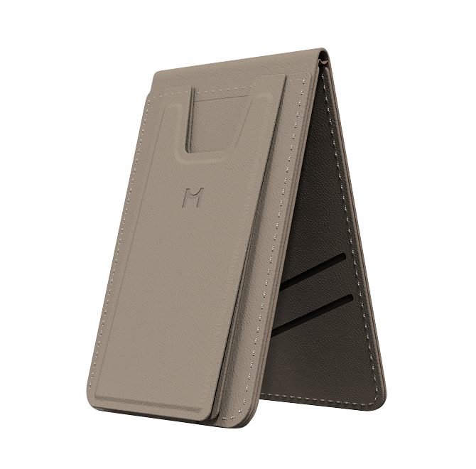 Кошелек-кардхолдер с функцией штатива Magssory Tripod Magnetic Vlog Wallet, совместимый с MagSafe , latte, Латте