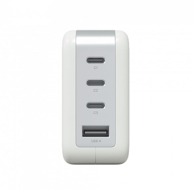 Cетевое зарядное устройство Magssory Pulse 100W GaN, с функцией быстрой зарядки, Белый