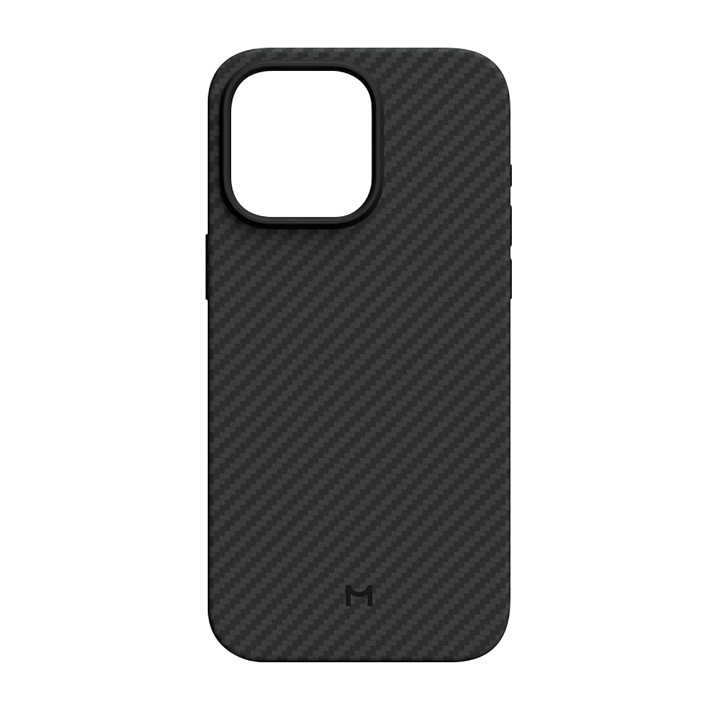 Противоударный чехол Magssory для iPhone 15 Pro Max, кевлар (арамид), с магнитами, совместимый с MagSafe, черный, Черный
