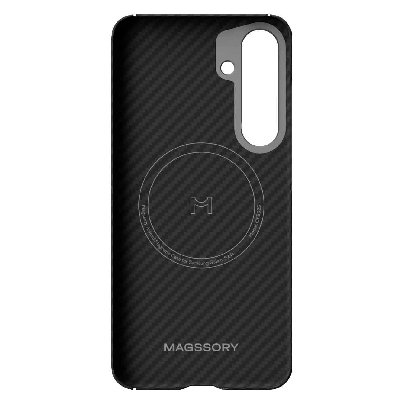 Чехол Magssory для Samsung Galaxy S24+, кевлар (арамид), с магнитами, черный , Черный