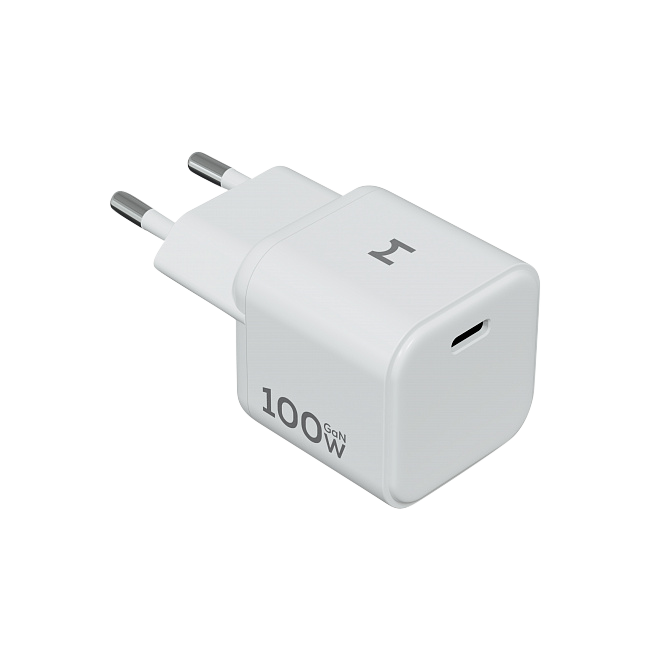 Компактное сетевое зарядное устройство Magssory Nano 100W GaN, с функцией быстрой зарядки, Белый