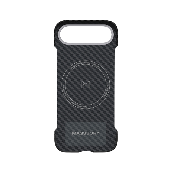 Magssory Aramid Zero Case for iPhone 17 Air, MagSafe Compatible, Черный