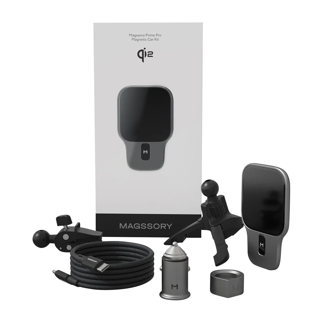 Автомобильный комплект Magssory Prime Pro для Apple, с поддержкой Qi2,полночь, Миднайт