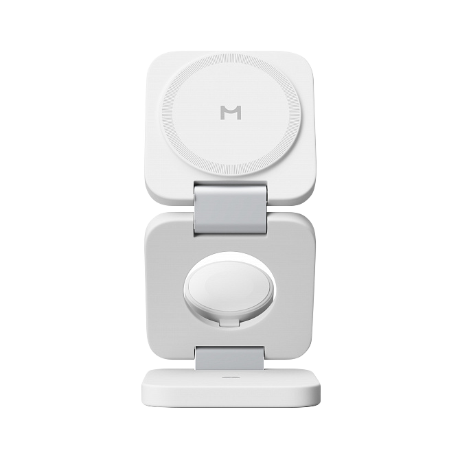 Складное беспроводное зарядное устройство Magssory Flex 3 в 1 для Apple, с магнитами, совместимое с MagSafe, белый, Белый