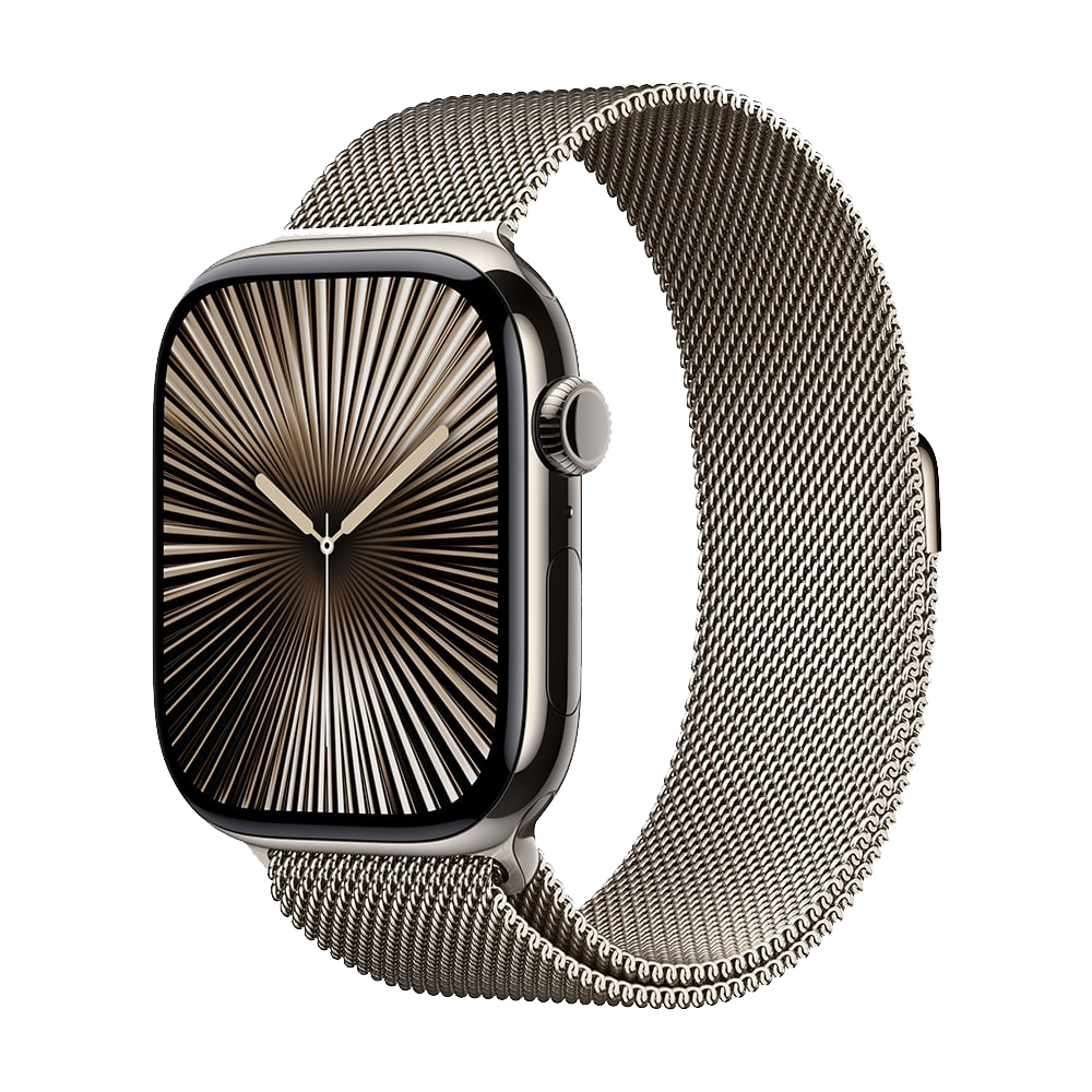 Часы Apple Watch Series 10 46mm Natural Titanium Case, Milano Loop (Natural) M/L