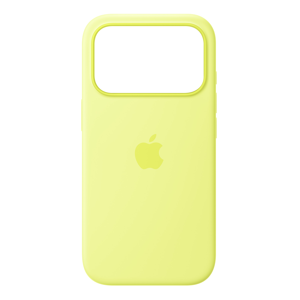 Чехол Apple Silicone Case для iPhone 17 Pro жёлтый неон