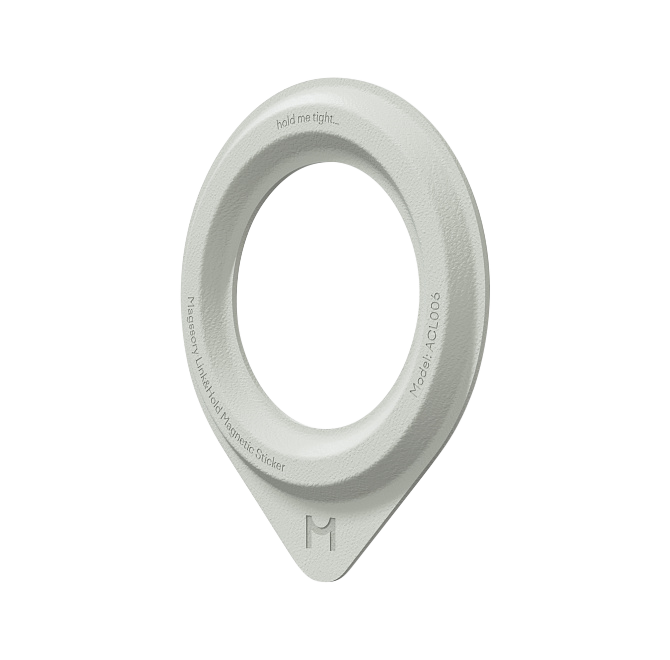 Магнитный держатель Magssory Link&Hold, совместимый с MagSafe, с металлическим кольцом в комплекте, Светло-серый