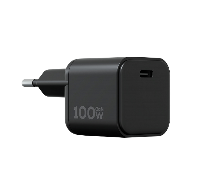 Компактное сетевое зарядное устройство Magssory Nano 100W GaN, с функцией быстрой зарядки, Черный