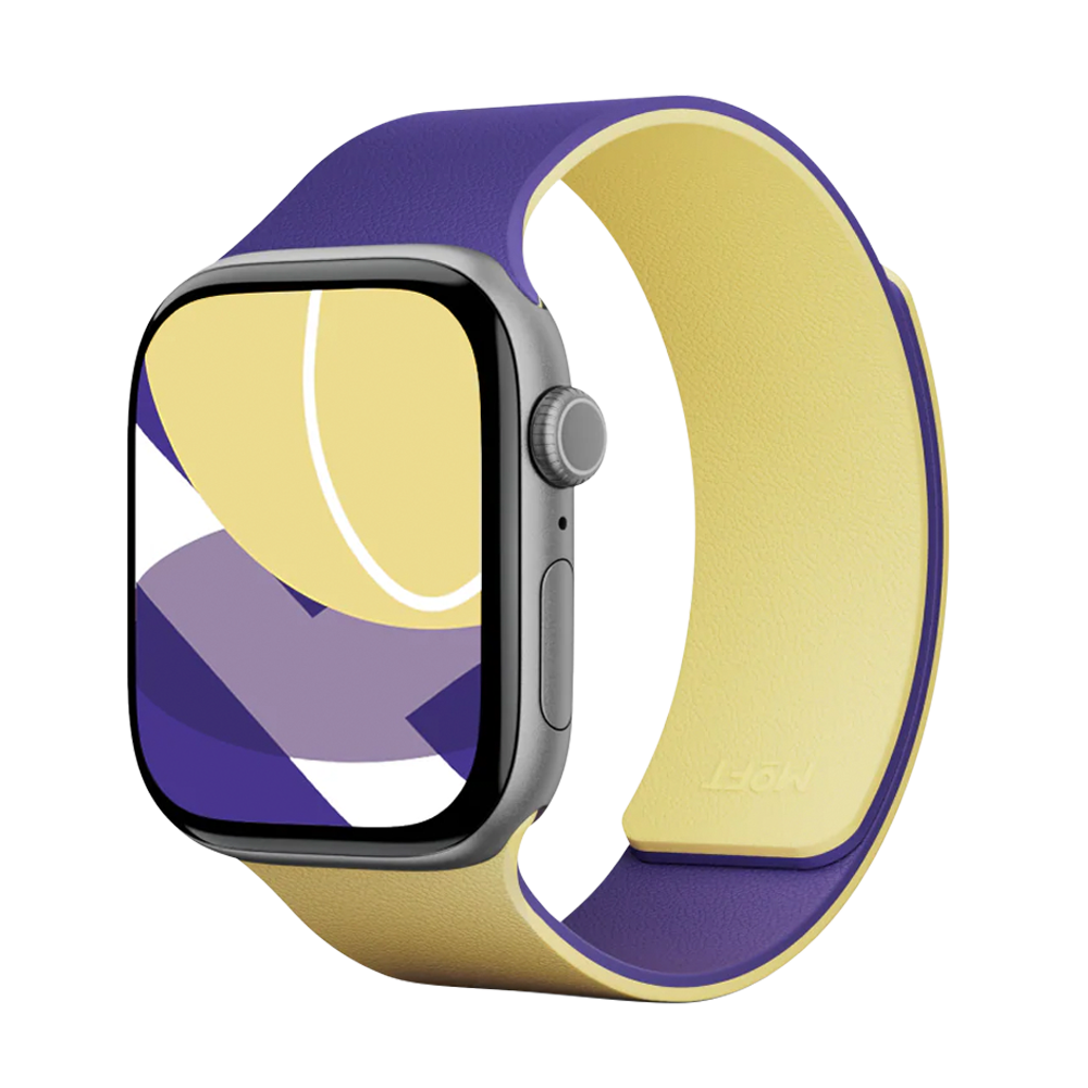 Ремешок MOFT Snap Duo Watch Band для Apple Watch жёлтый+фиолетовый 40/41/42 мм