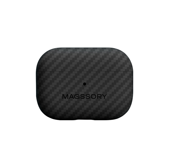 Чехол Magssory для AirPods Pro 2, кевлар (арамид) , черный, Черный