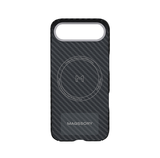 Magssory Aramid Frame Case for iPhone 17 Air, MagSafe Compatible, Черный