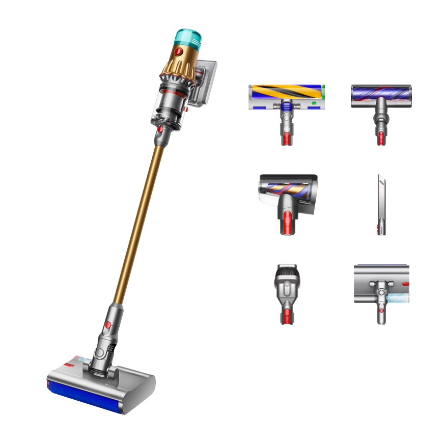 Беспроводной вертикальный пылесос Dyson V12S Detect Slim Submarine Complete (SV46) (Gold/Gold) (2022)