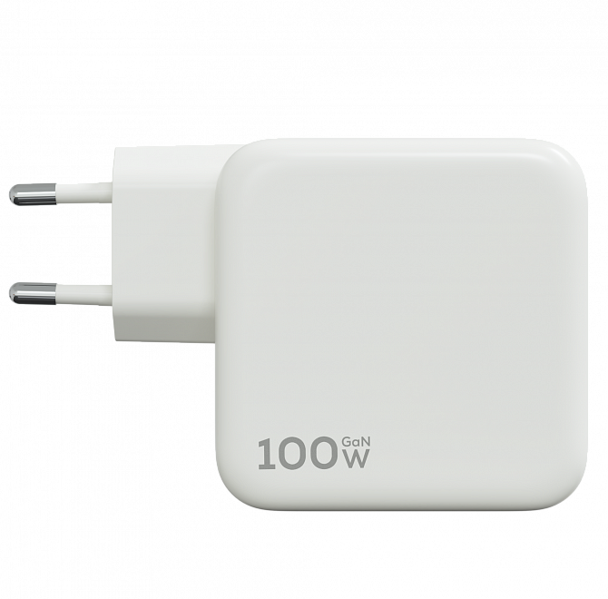 Cетевое зарядное устройство Magssory Pulse 100W GaN, с функцией быстрой зарядки, Белый