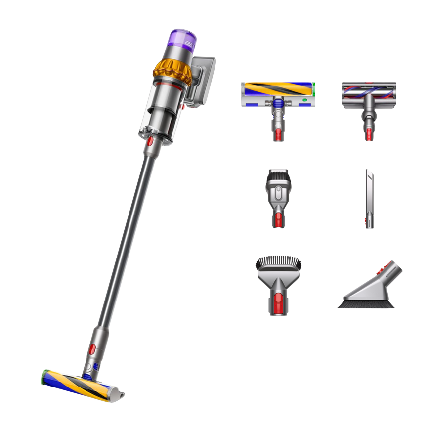 Беспроводной вертикальный пылесос Dyson V15 Detect Absolute (SV47) (Yellow/Nickel) (2023)