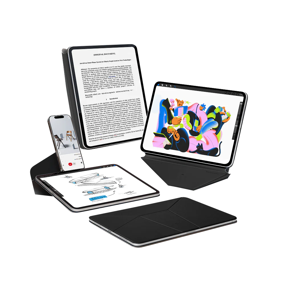 Чехол MOFT Dynamic Folio для планшета iPad Pro 13′′ (M4/M5) чёрный