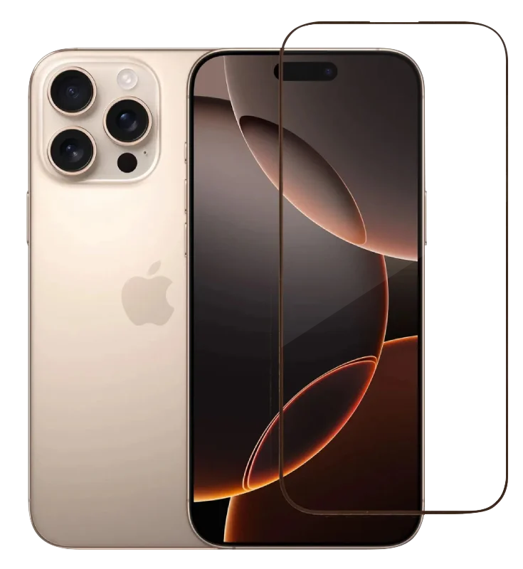 Стекло защитное 3D для iPhone 16 Pro Max, антибликовое (AR), с аппликатором для установки